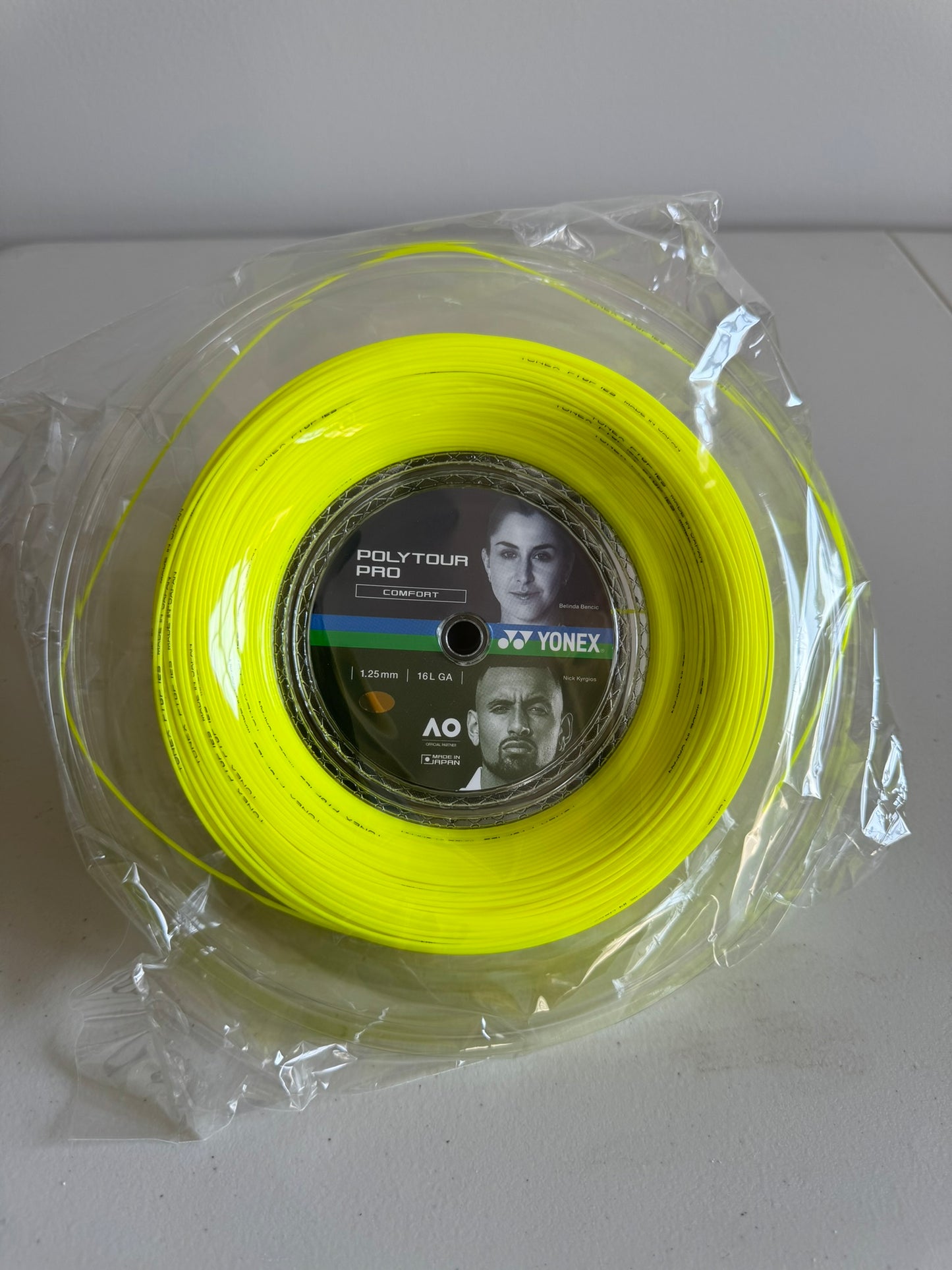 Yonex Poly Tour Pro 16L Reel | 1.25mm PTP 125 Tennis String | Full 200m