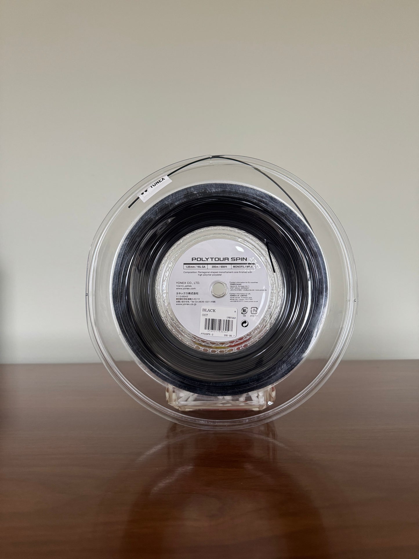 Yonex Poly Tour Spin 16L Reel | 1.25mm PTS 125 Tennis String | Full 200m
