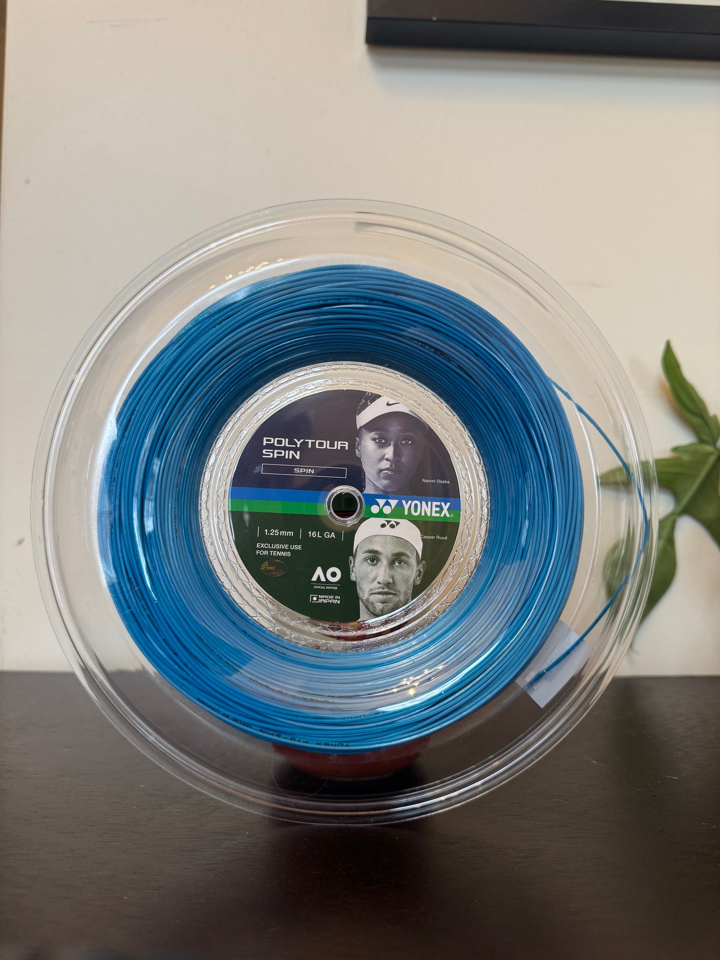 Yonex Poly Tour Spin 16L Reel | 1.25mm PTS 125 Tennis String | Full 200m