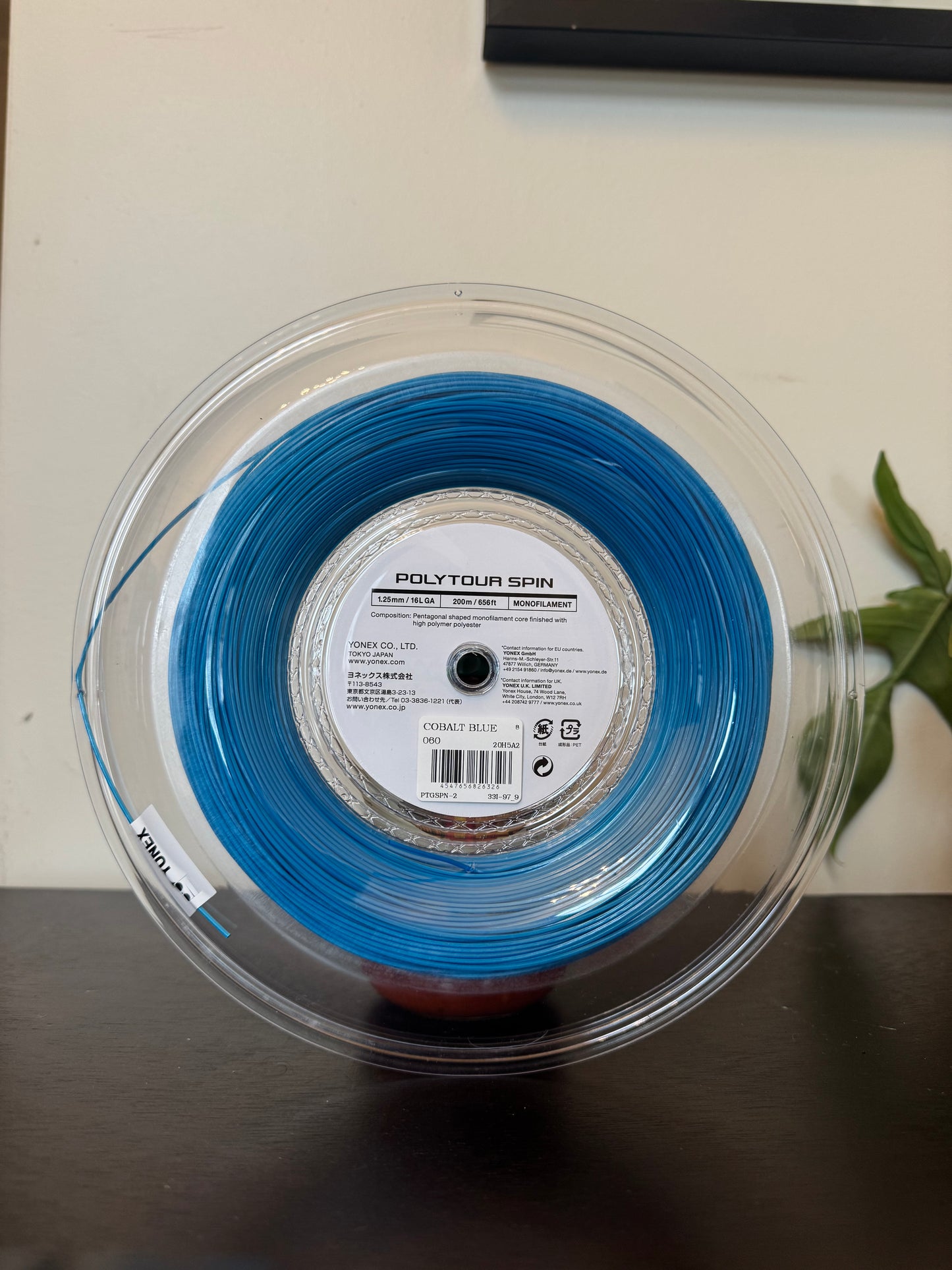 Yonex Poly Tour Spin 16L Reel | 1.25mm PTS 125 Tennis String | Full 200m